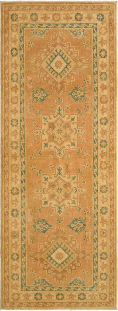 2' 7 x 6' 10 Hand Knotted Oushak Wool Runner Rug