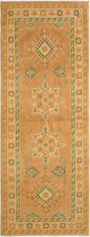 Detail image of 2' 7 x 6' 10 Hand Knotted Oushak Wool Runner Rug