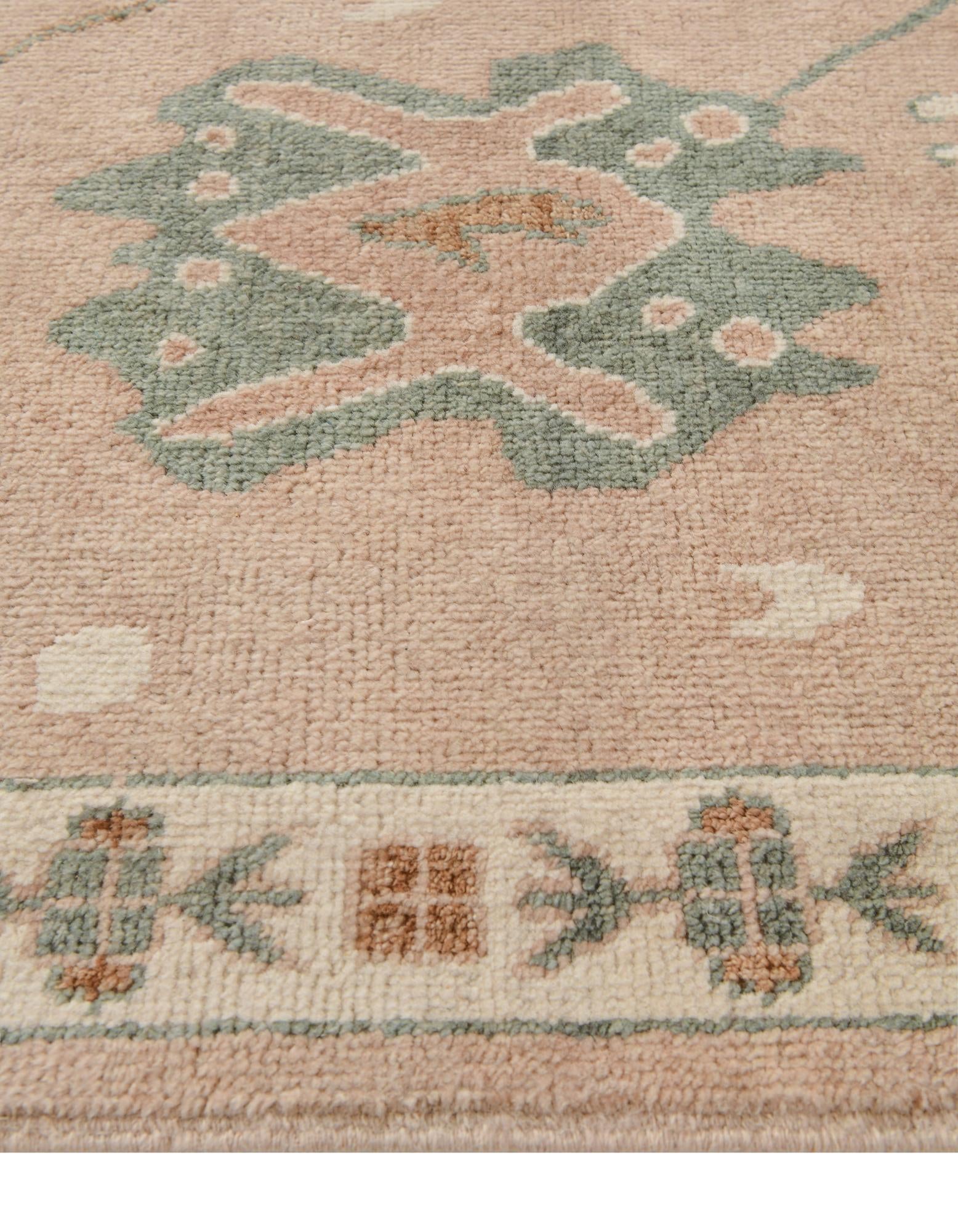 2' 8 x 10' 1 Hand Knotted Oushak Wool Runner Rug