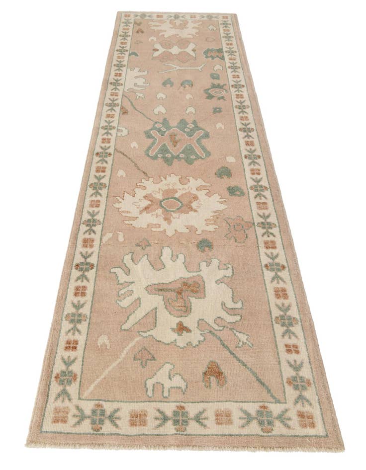 Detail image of 2' 8 x 10' 1 Hand Knotted Oushak Wool Runner Rug