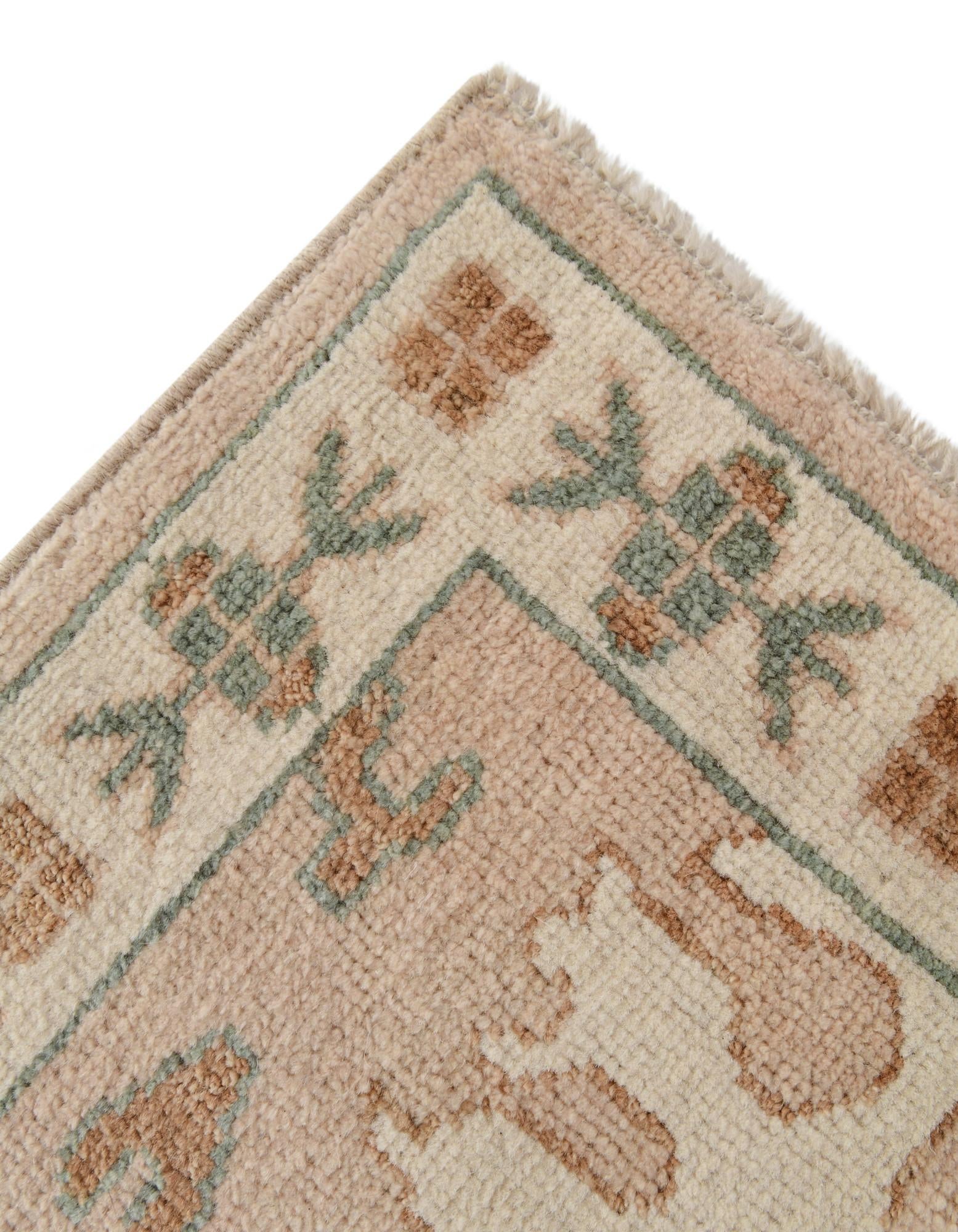 2' 8 x 10' 1 Hand Knotted Oushak Wool Runner Rug