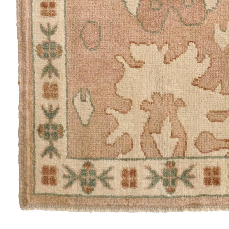 Detail image of 2' 8 x 10' 1 Hand Knotted Oushak Wool Runner Rug