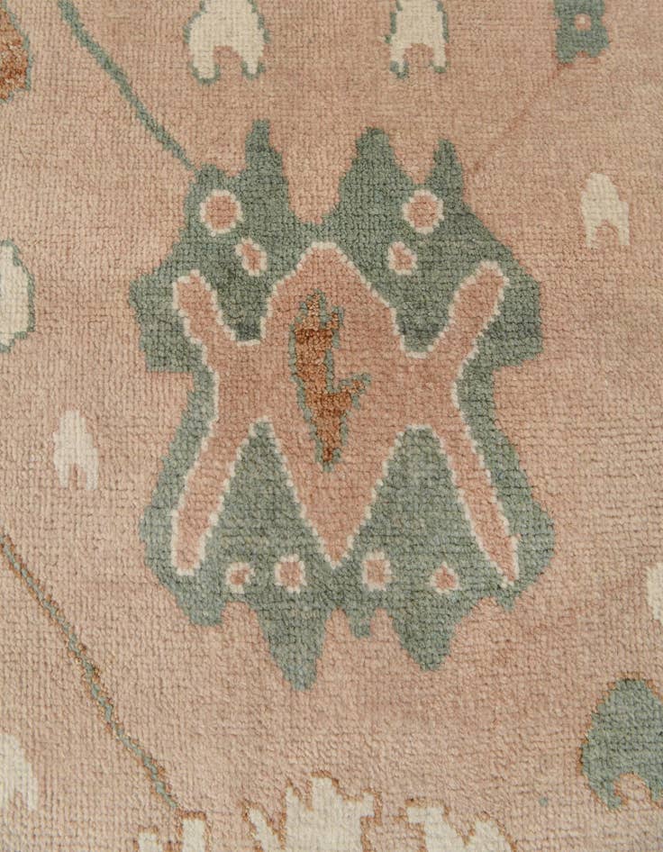 Detail image of 2' 8 x 10' 1  Hand Knotted Oushak Wool Runner Rug