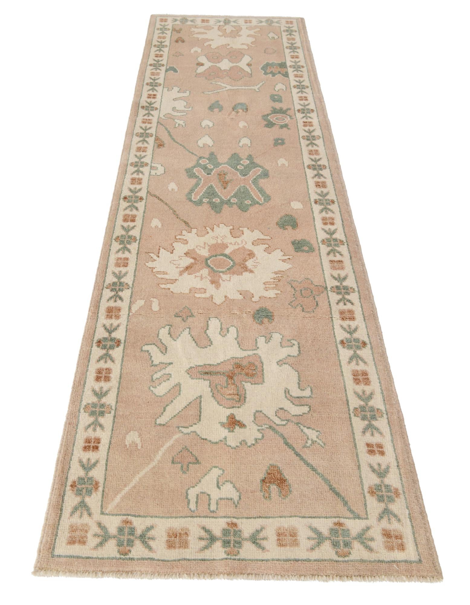 2' 8 x 10' 1 Hand Knotted Oushak Wool Runner Rug