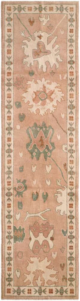2' 8 x 10' 1 Hand Knotted Oushak Wool Runner Rug