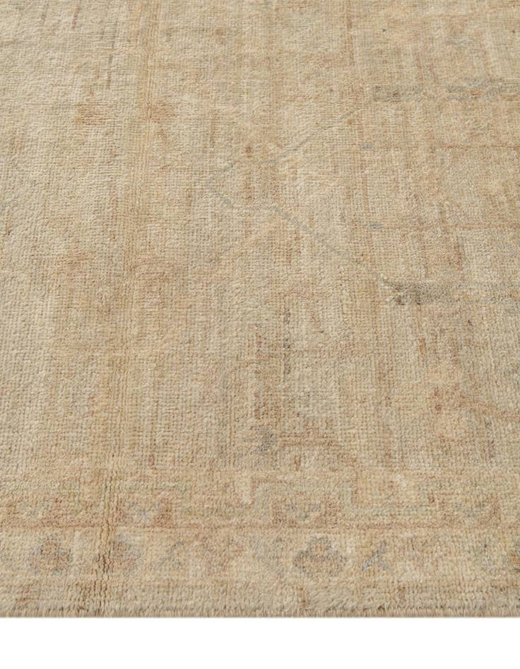 Detail image of 3' 3 x 11' 8  Hand Knotted Oushak Wool Runner Rug