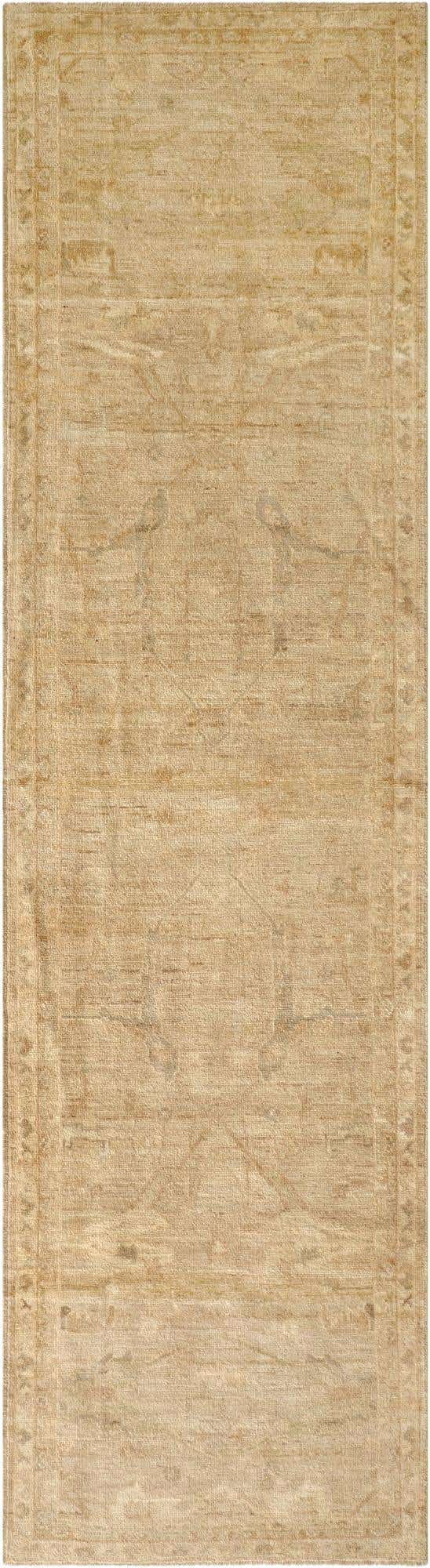 3' 3 x 11' 8 Hand Knotted Oushak Wool Runner Rug