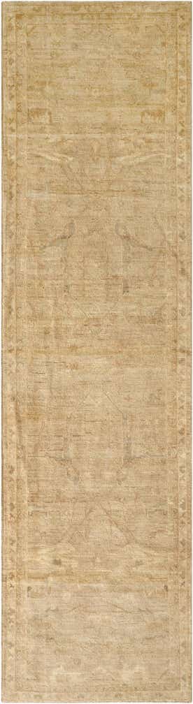 3' 3 x 11' 8 Hand Knotted Oushak Wool Runner Rug