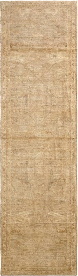 Detail image of 3' 3 x 11' 8 Hand Knotted Oushak Wool Runner Rug