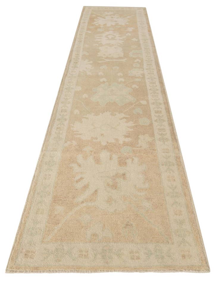 Detail image of 2' 10 x 12' 5  Hand Knotted Oushak Wool Runner Rug