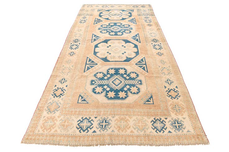 Detail image of 5' 2 x 10' 5 Hand Knotted Oushak Wool Runner Rug