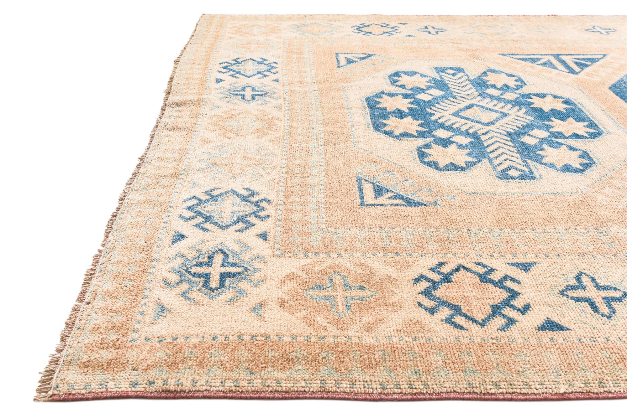 5' 2 x 10' 5 Hand Knotted Oushak Wool Runner Rug