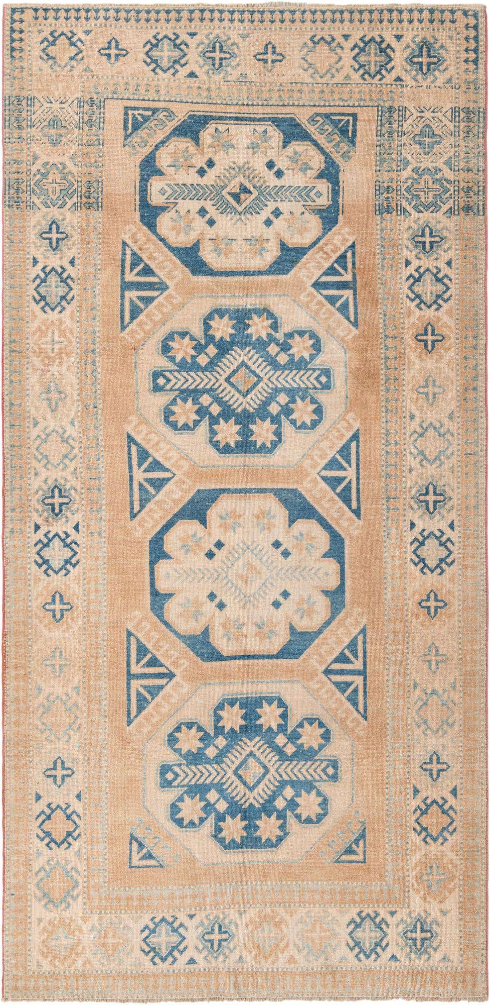 5' 2 x 10' 5 Hand Knotted Oushak Wool Runner Rug