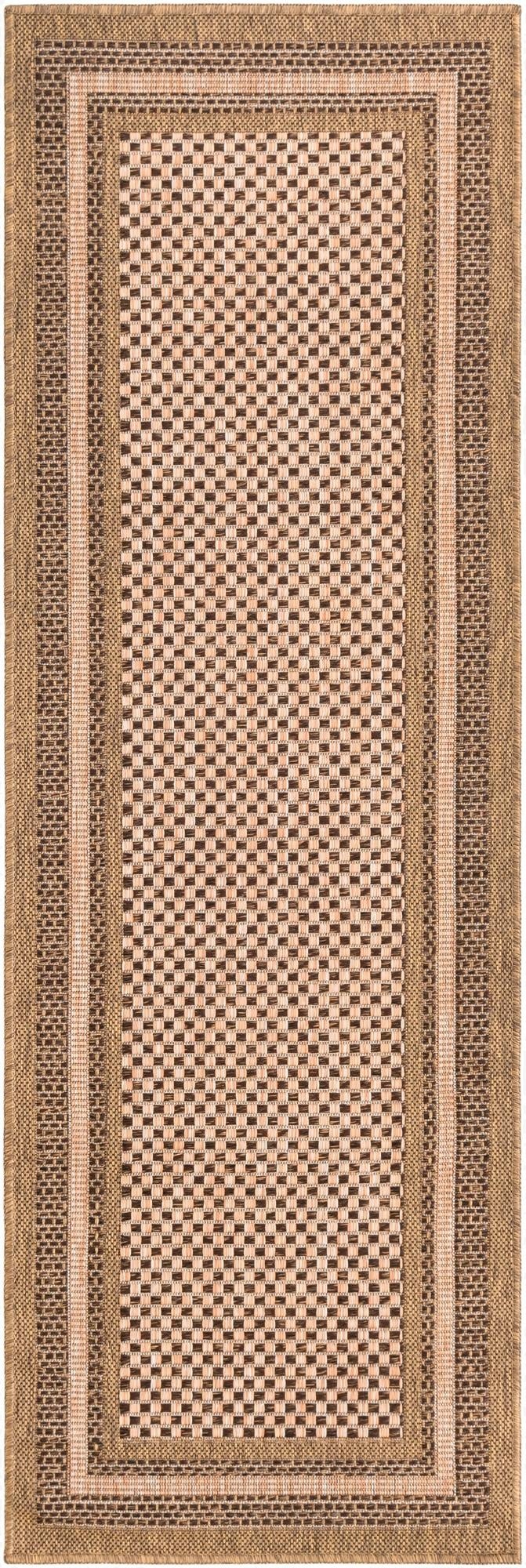 2' 2 x 6'  Washable Border Indoor / Outdoor Runner Rug