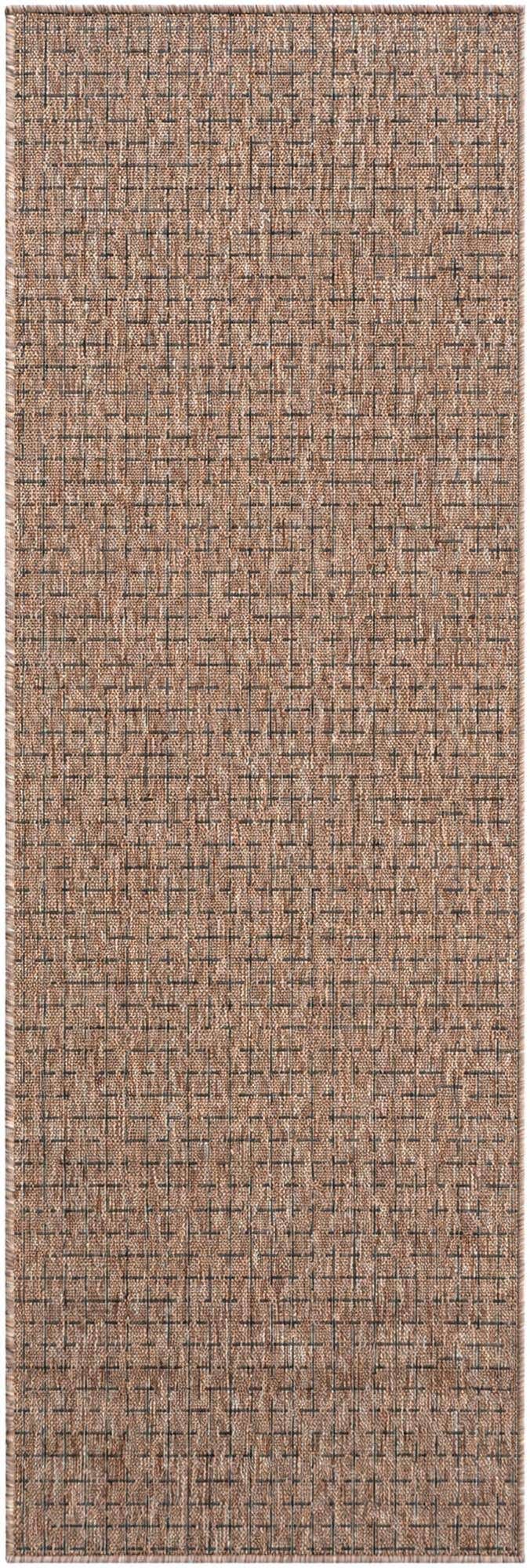 2' x 6' Easy-Clean Checkered Indoor / Outdoor Runner Rug