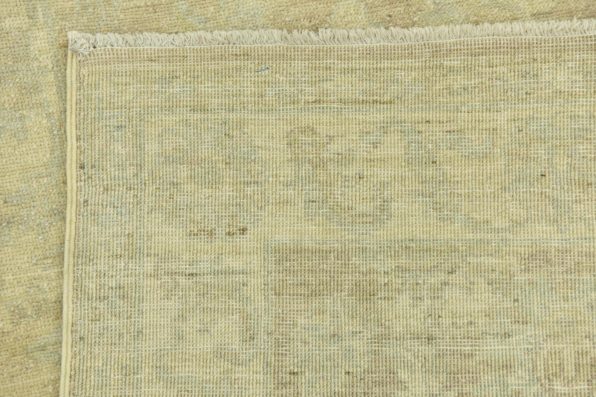 2' 8 x 9' 9 Hand Knotted Peshawar Ziegler Runner Rug