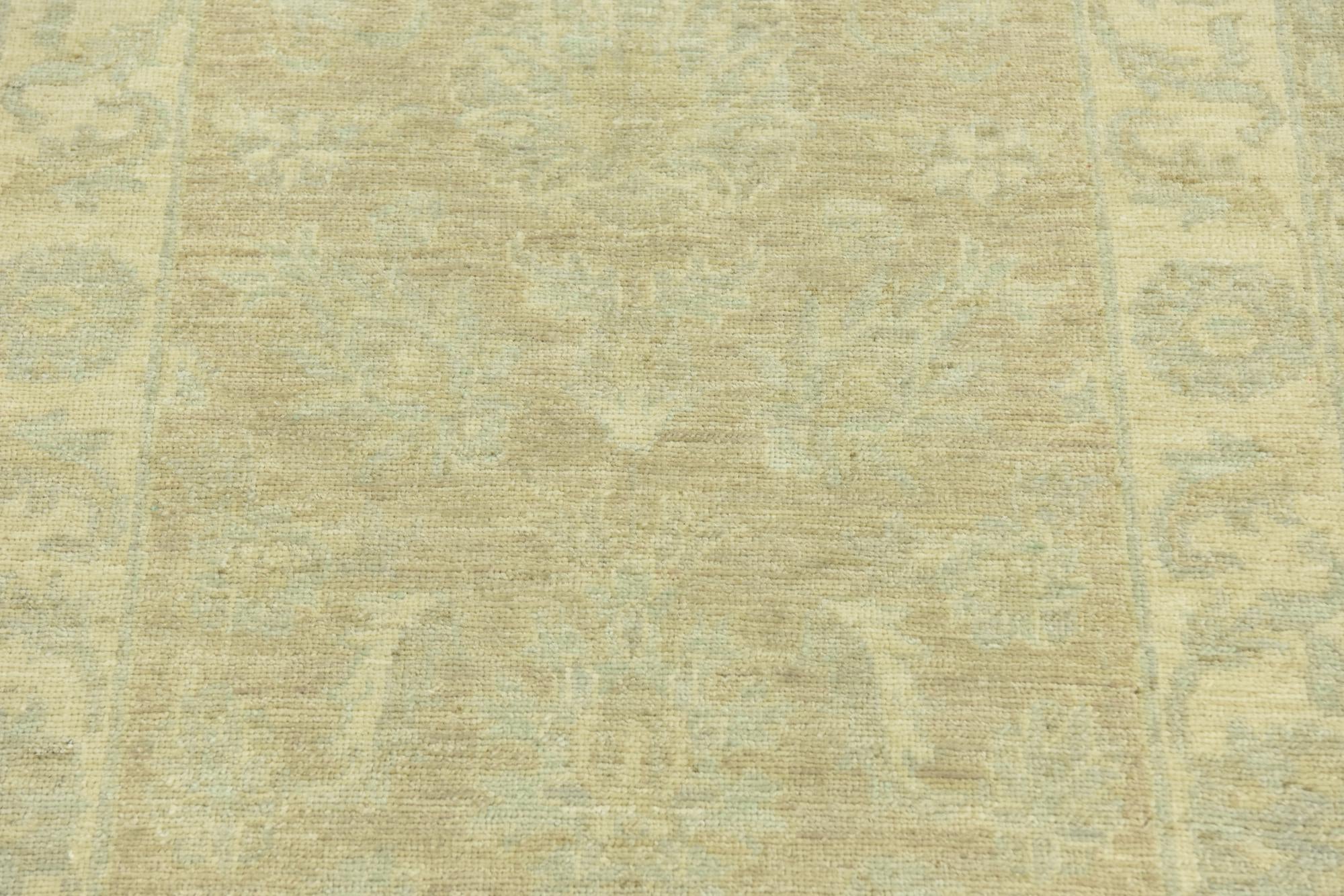 2' 8 x 9' 9 Hand Knotted Peshawar Ziegler Runner Rug