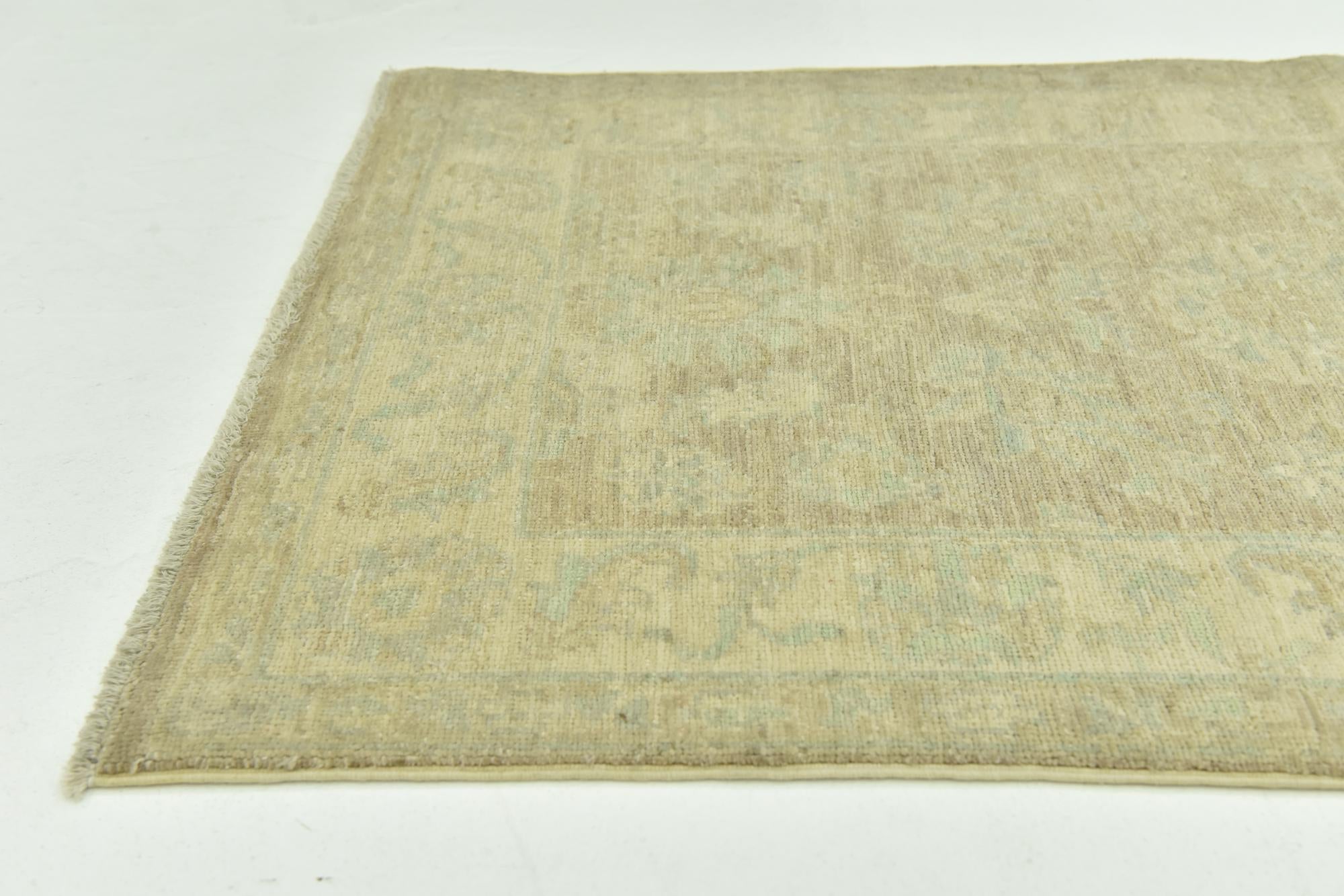2' 8 x 9' 9 Hand Knotted Peshawar Ziegler Runner Rug