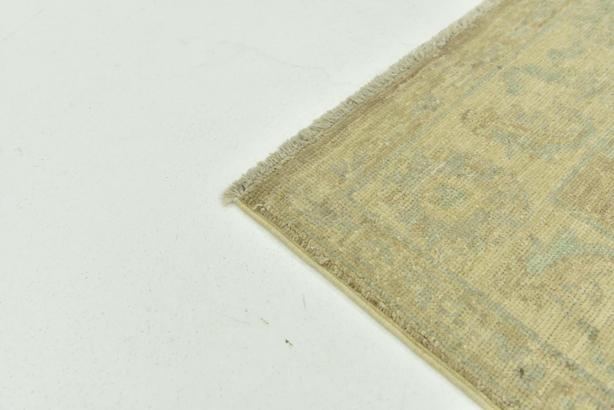 2' 8 x 9' 9 Hand Knotted Peshawar Ziegler Runner Rug