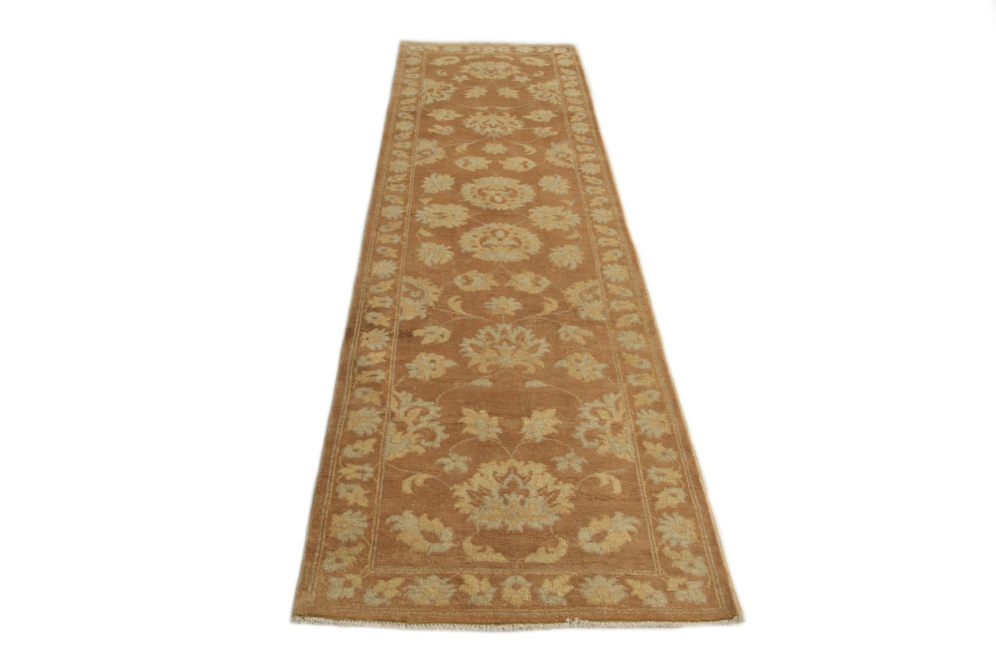 2' 7 x 9' 8 Hand Knotted Peshawar Ziegler Runner Rug