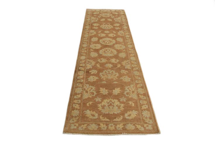 Detail image of 2' 7 x 9' 8 Hand Knotted Peshawar Ziegler Runner Rug