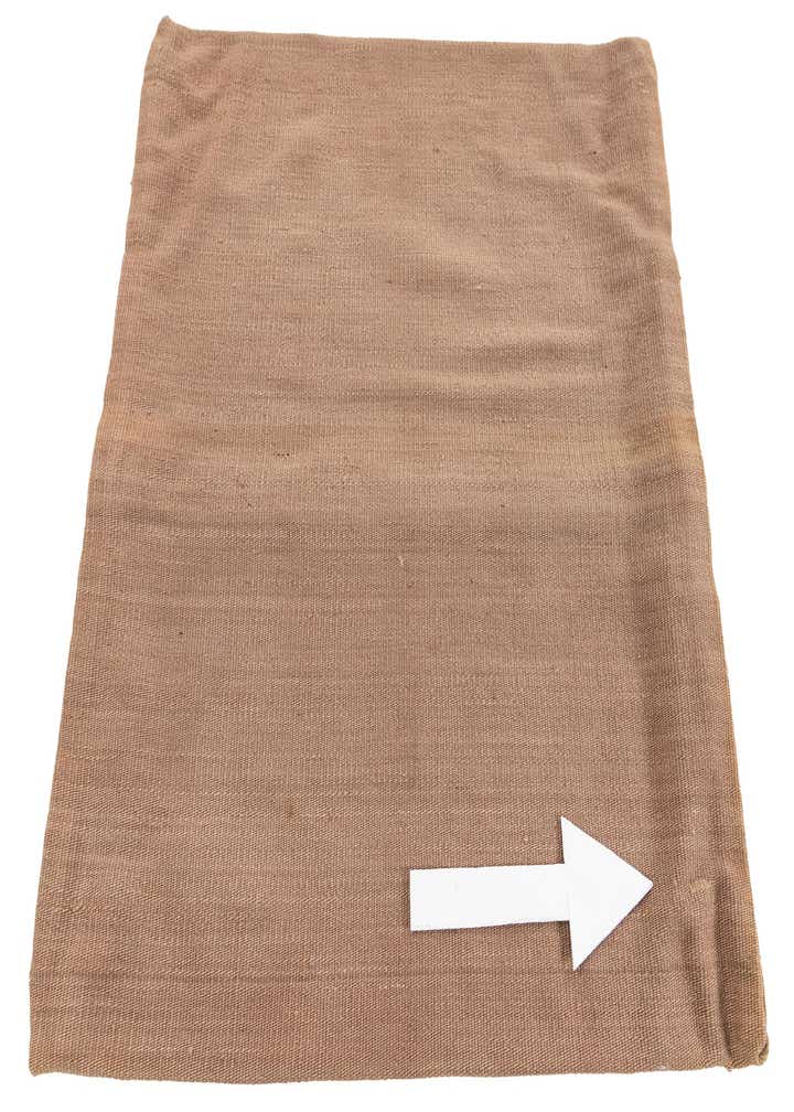2' 4 x 2' 6 Hand Woven Pillow Wool Runner Rug
