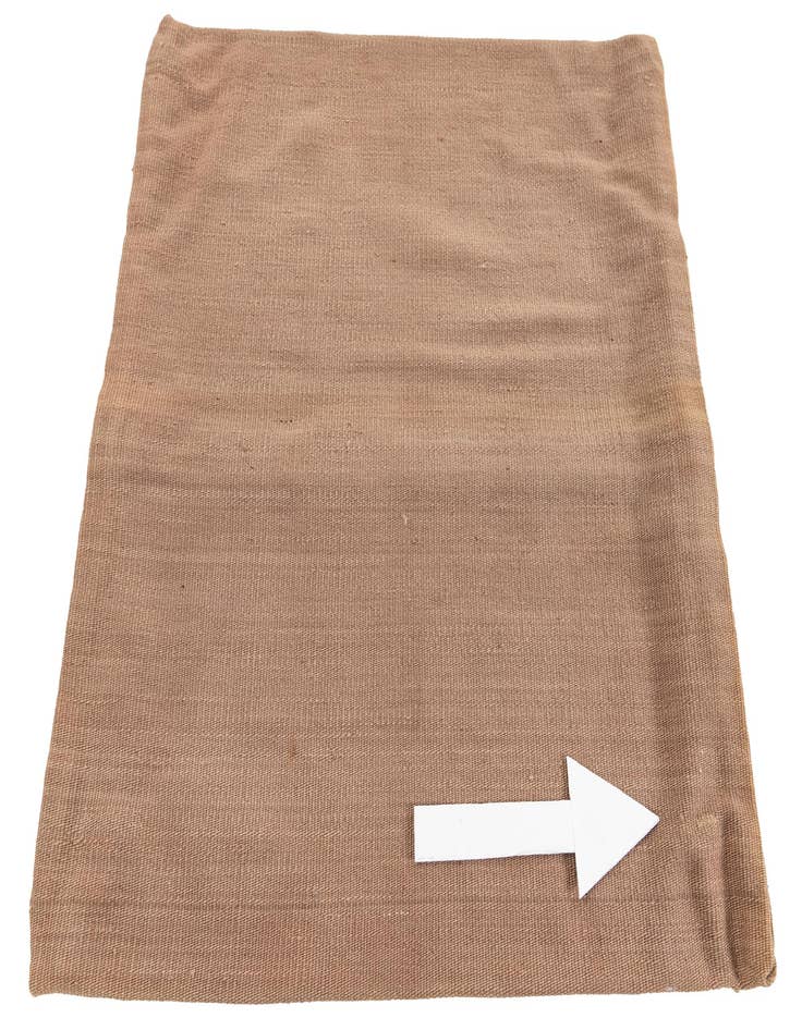 Detail image of 2' 4 x 2' 6 Hand Woven Pillow Wool Runner Rug