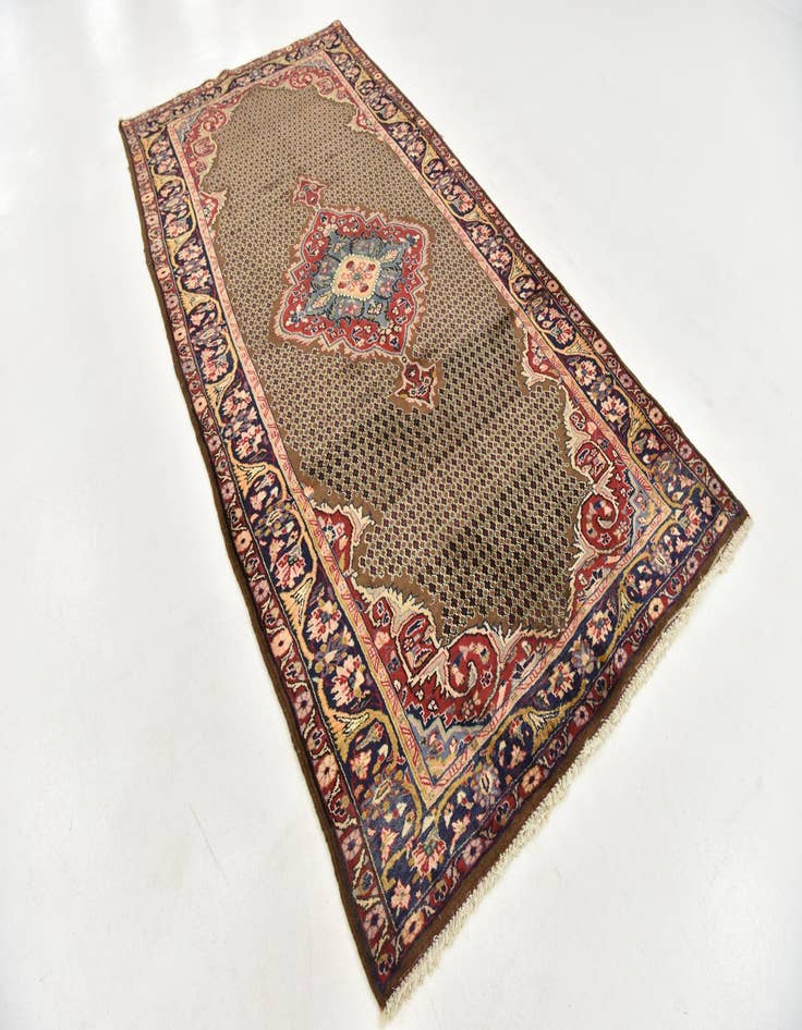 Detail image of 5' x 10'  Hand Knotted Songhor Persian Wool Runner Rug