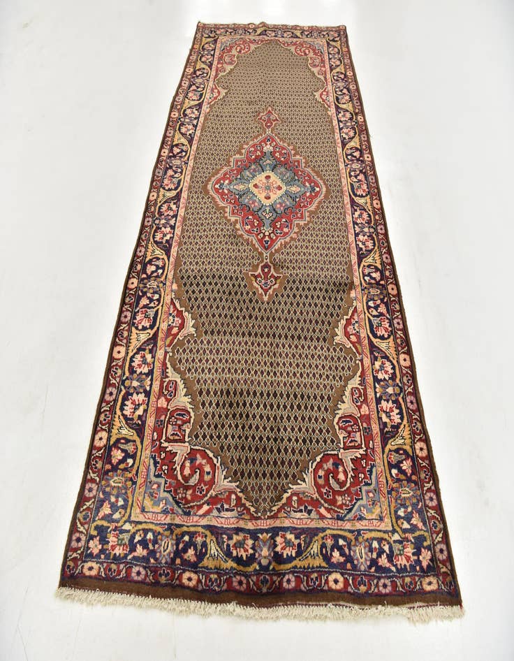 Detail image of 5' x 10' Hand Knotted Songhor Persian Wool Runner Rug