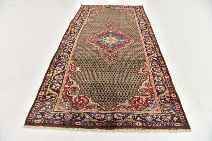 5' x 10' Hand Knotted Songhor Persian Wool Runner Rug