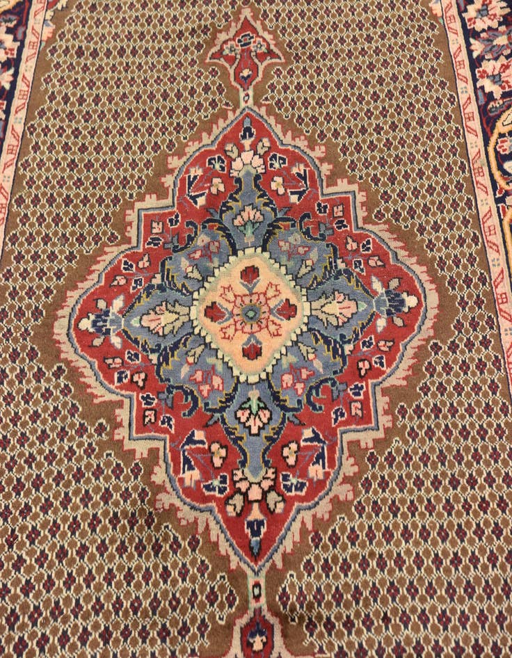 Detail image of 5' x 10'  Hand Knotted Songhor Persian Wool Runner Rug