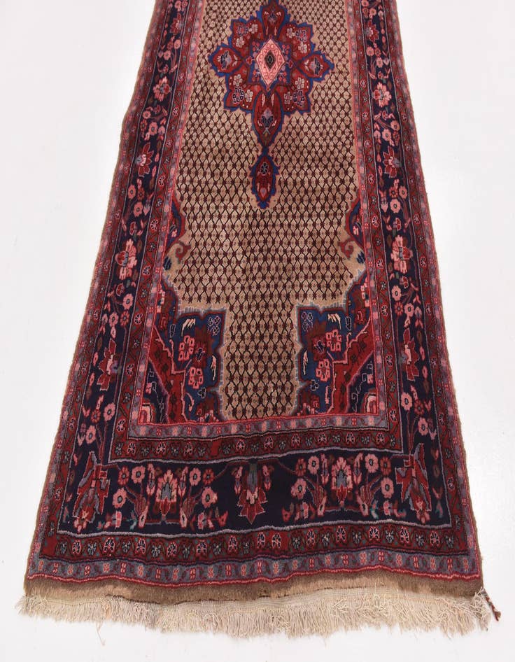 Detail image of 5' x 10'  Hand Knotted Songhor Persian Wool Runner Rug