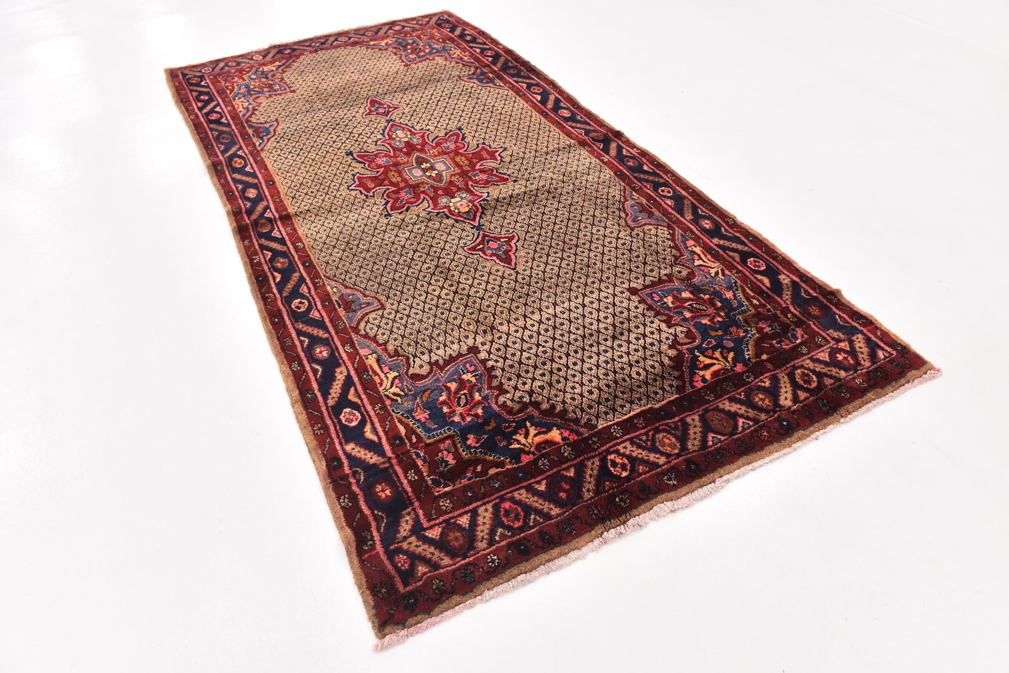 5' 3 x 10' 7 Hand Knotted Songhor Persian Wool Runner Rug