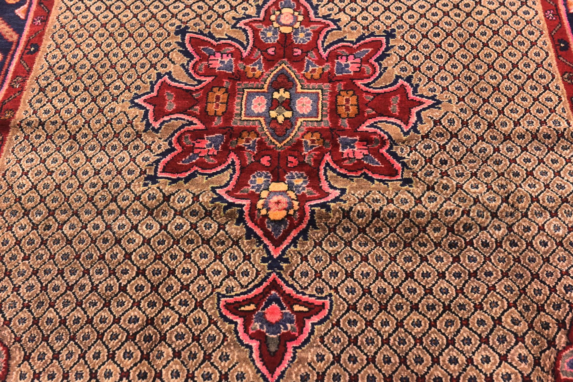 5' 3 x 10' 7 Hand Knotted Songhor Persian Wool Runner Rug