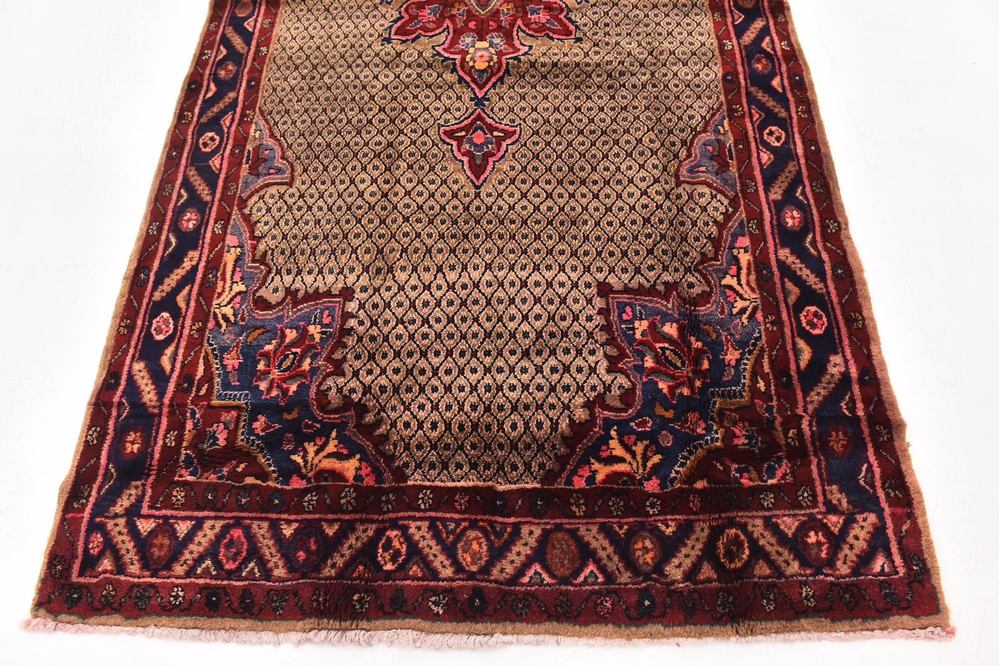 5' 3 x 10' 7 Hand Knotted Songhor Persian Wool Runner Rug