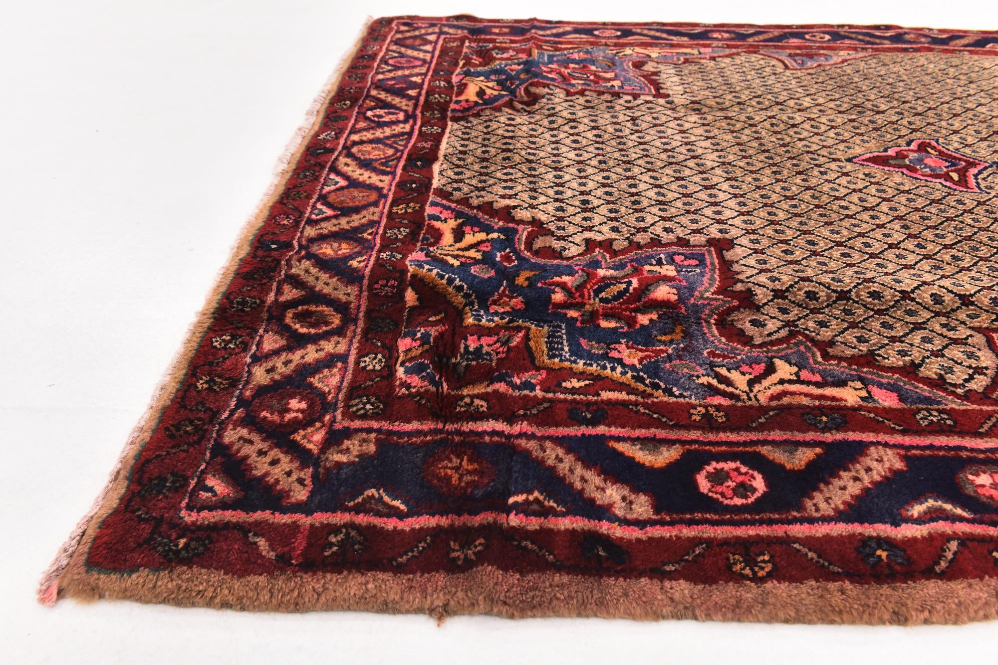 5' 3 x 10' 7 Hand Knotted Songhor Persian Wool Runner Rug