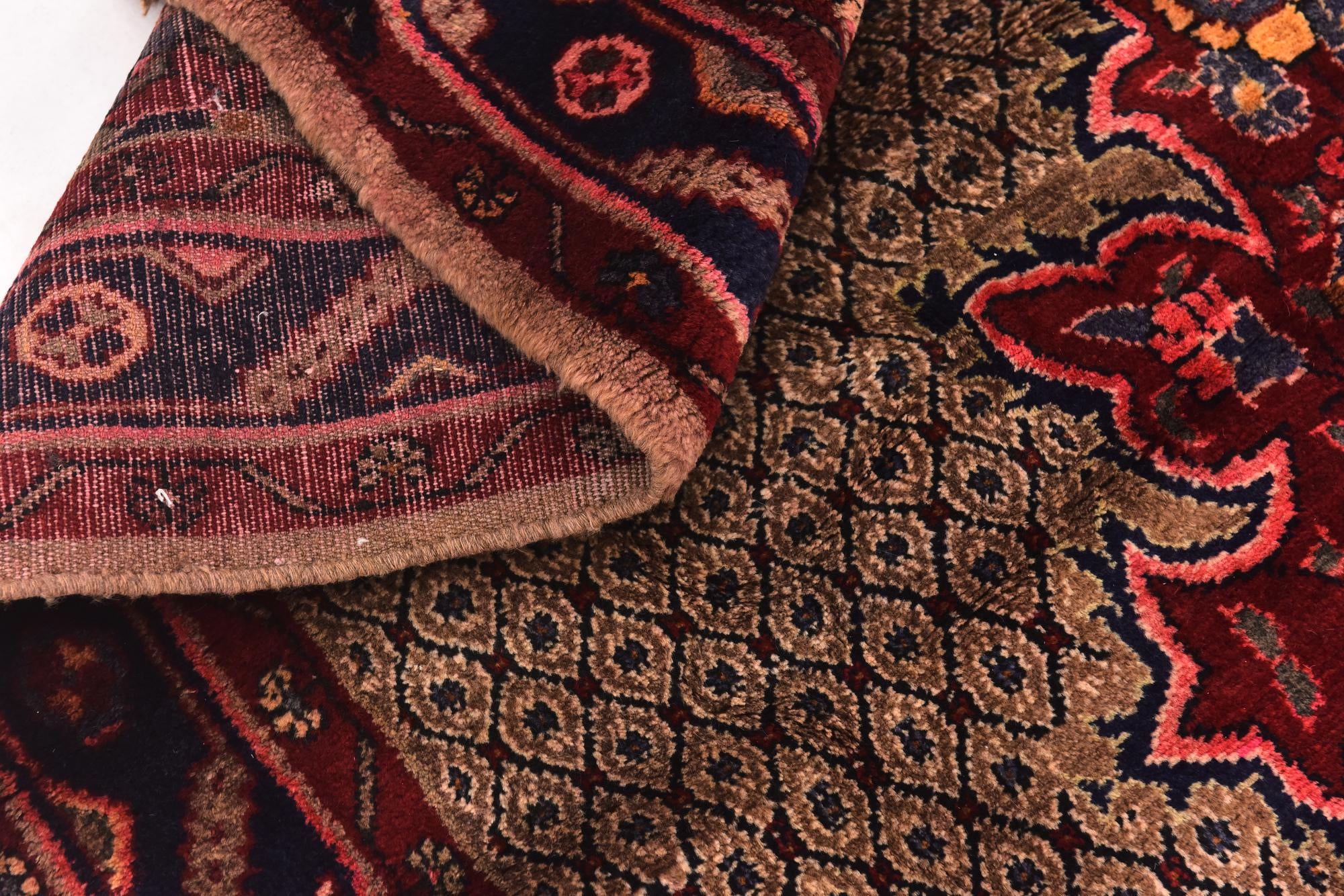 5' 3 x 10' 7 Hand Knotted Songhor Persian Wool Runner Rug
