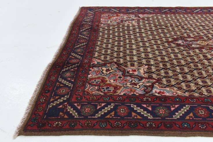 Detail image of 5' x 9' 6 Hand Knotted Songhor Persian Wool Runner Rug