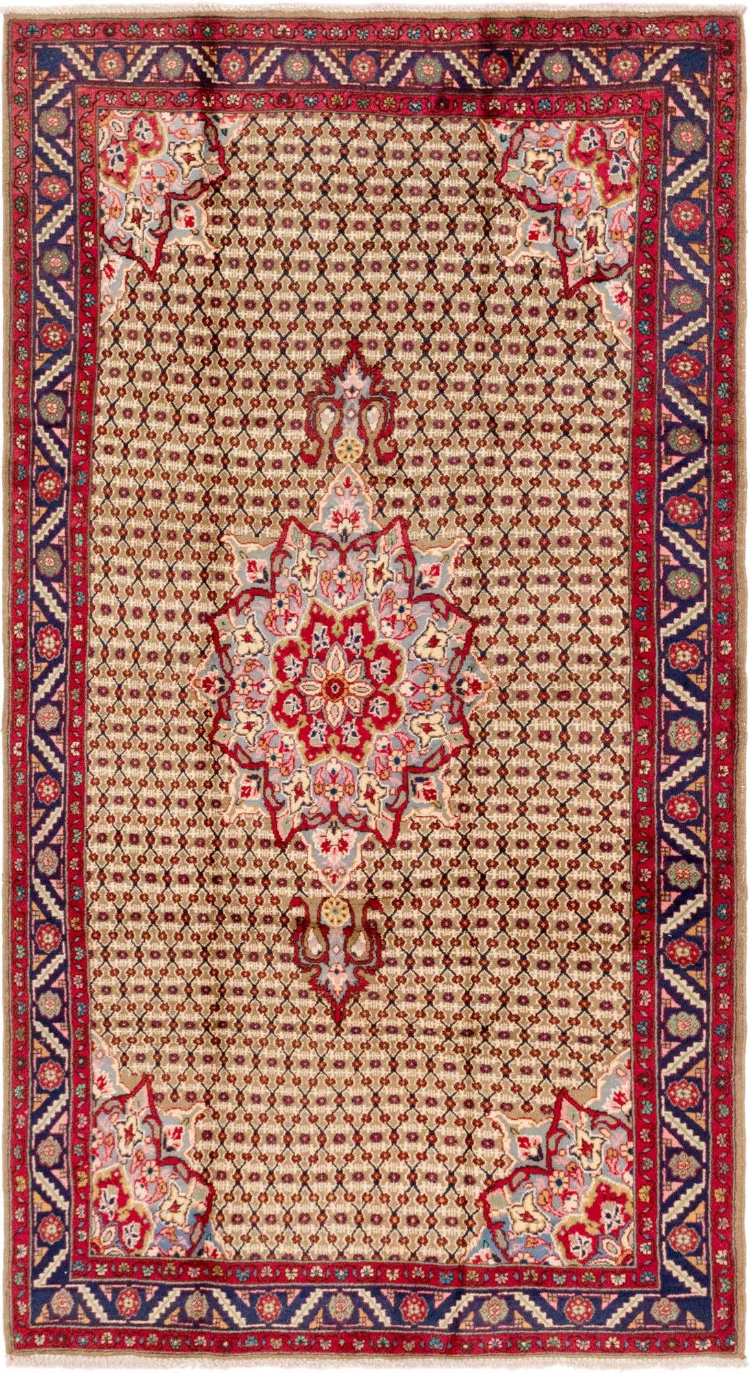 5' x 9' 6 Hand Knotted Songhor Persian Wool Runner Rug
