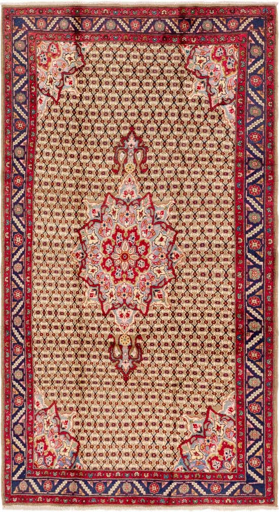 5' x 9' 6 Hand Knotted Songhor Persian Wool Runner Rug