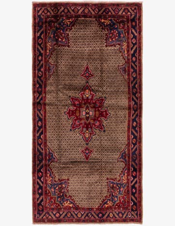 5' 3 x 10' 7 Hand Knotted Songhor Persian Wool Runner Rug