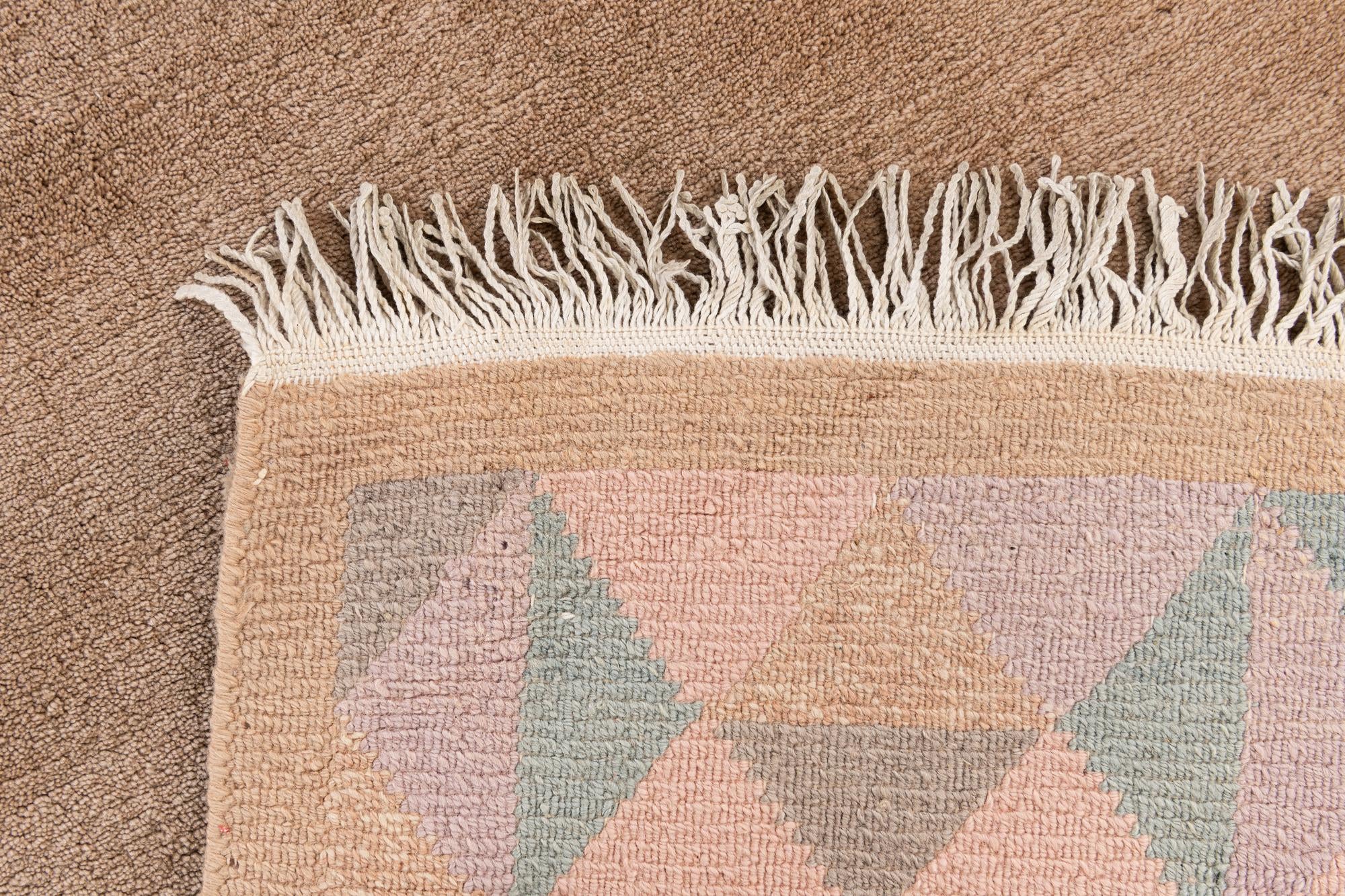 2' 9 x 10' Hand Knotted Tibet Wool Runner Rug
