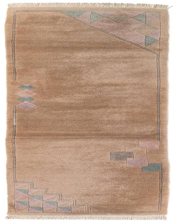 Detail image of 2' 9 x 10' Hand Knotted Tibet Wool Runner Rug