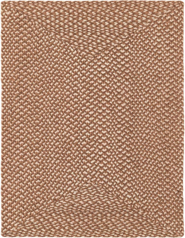 Detail image of 2' x 4' 1  Hand Tweed Braided Jute Runner Rug