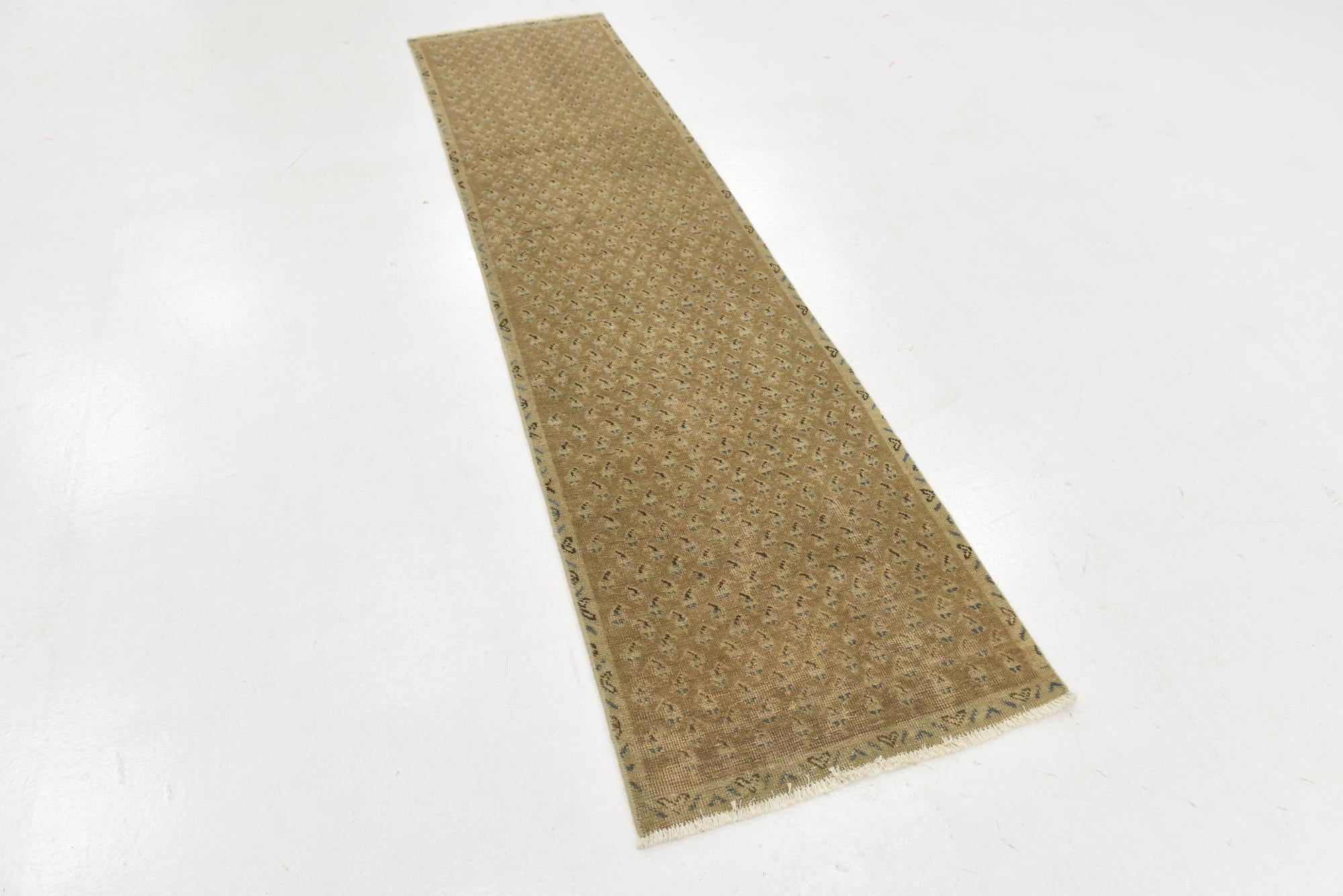 2' 3 x 9' Hand Knotted Ultra Vintage Persian Wool Runner Rug