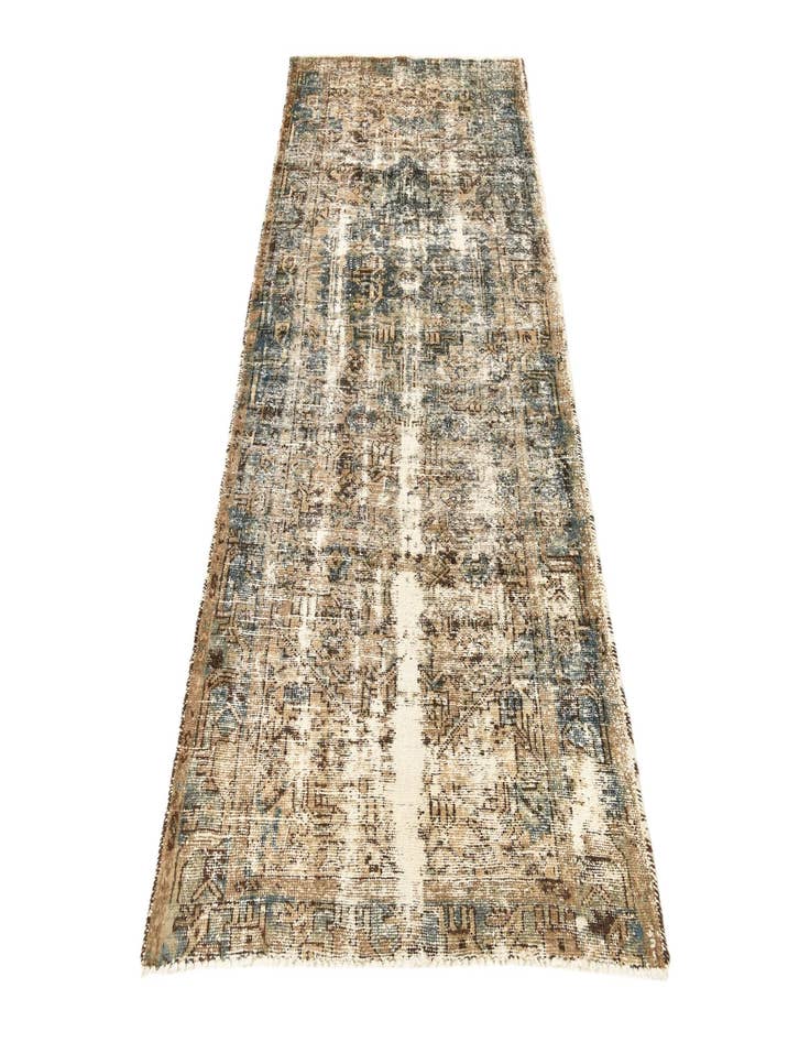 Detail image of 3' 5 x 7' 5  Hand Knotted Ultra Vintage Persian Wool Runner Rug