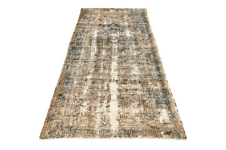Detail image of 3' 5 x 7' 5 Hand Knotted Ultra Vintage Persian Wool Runner Rug