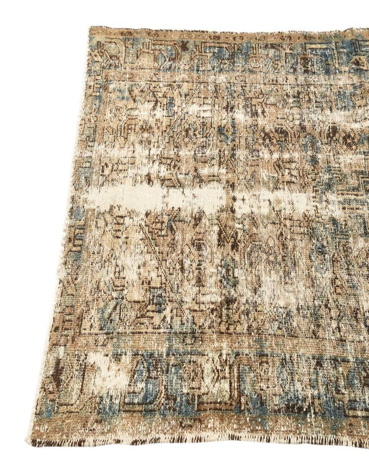 Detail image of 3' 5 x 7' 5  Hand Knotted Ultra Vintage Persian Wool Runner Rug