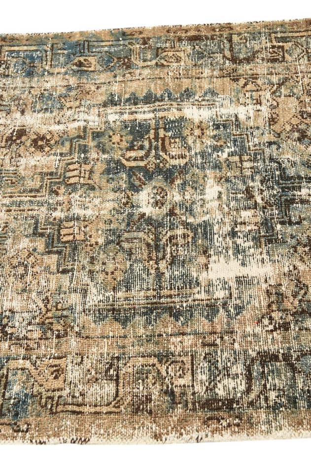 Detail image of 3' 5 x 7' 5 Hand Knotted Ultra Vintage Persian Wool Runner Rug