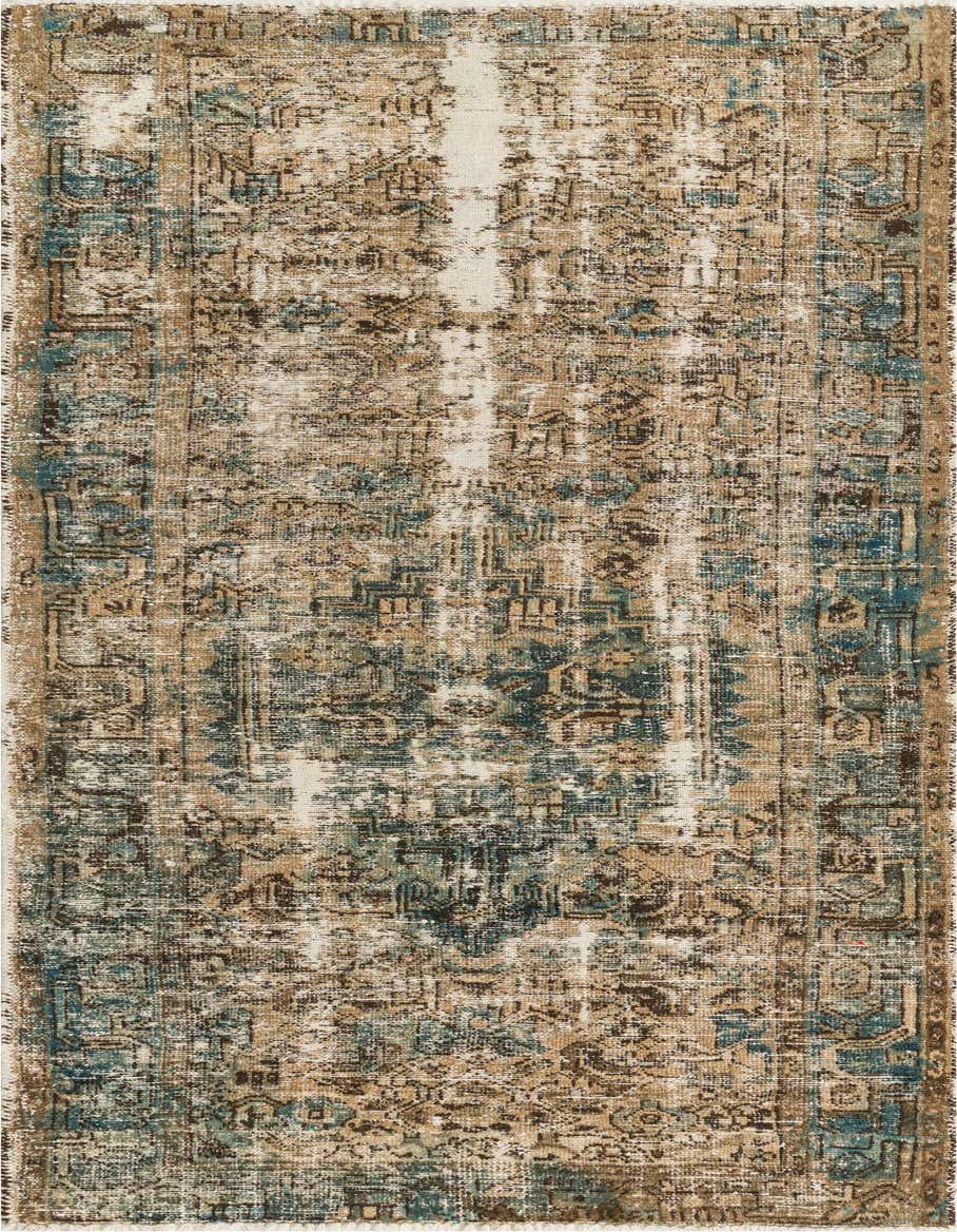 Primary image 3' 5 x 7' 5  Hand Knotted Ultra Vintage Persian Wool Runner Rug